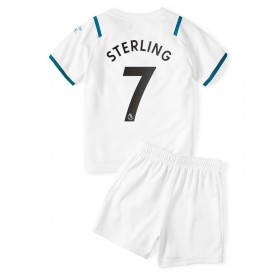 Jalkapallo Pelipaidat Manchester City Raheem Sterling 7 Lasten Vieraspaita 2021-2022 Lyhythihainen